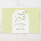 Margs Matrimony Bachelorette Personalisiert Alkoholflaschenetikett (Einzelnes Label)