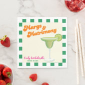 Margs & Matrimony Bachelorette Weekend Party Serviette (Beispiel)