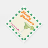 Margs & Matrimony Bachelorette Weekend Party Serviette (Ecke)