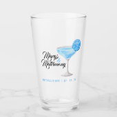 Margs & Matrimony Blue Margarita Brautparty Glas (Vorderseite)