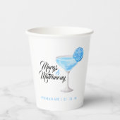 Margs & Matrimony Blue Margarita Brautparty Pappbecher (Vorderseite)