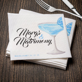 Margs & Matrimony Blue Margarita Brautparty Serviette