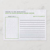 Margs & Matrimony Brautparty Drink Rezept Begleitkarte (Vorderseite)