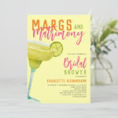 Margs & Matrimony Brautparty Modernes Lemon Limon Einladung (Stehend Vorderseite)