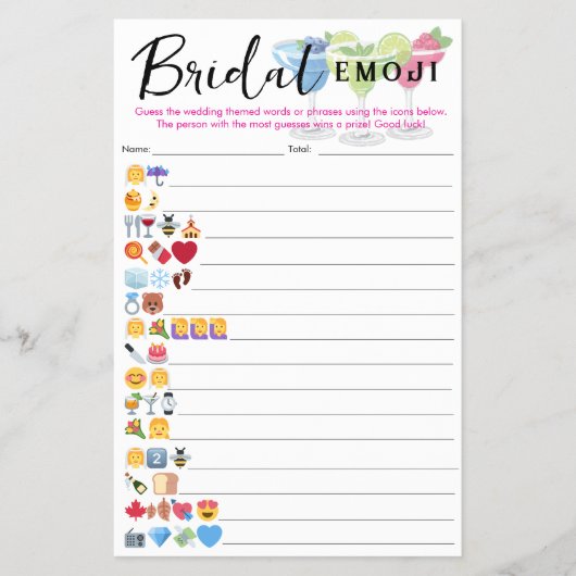 Margs & Matrimony Bridal Emoji Answers Flyer (Vorne)