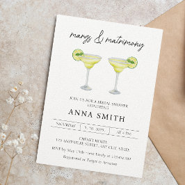 Margs & Matrimony Cocktail Brautparty Einladung