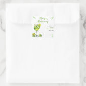 Margs & Matrimony Cocktail Brautparty Vielen Dank Quadratischer Aufkleber (Tasche)