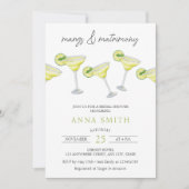 Margs & Matrimony Cocktail Modernes Brautparty Einladung (Vorderseite)