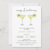 Margs & Matrimony Cocktail Modernes Brautparty Einladung (Vorderseite)
