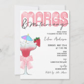 Margs & Matrimony Coquette Bow Brautparty Einladung (Vorderseite)
