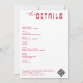 Margs & Matrimony Coquette Bow Junggeselinnen-Absc Einladung (Rückseite)