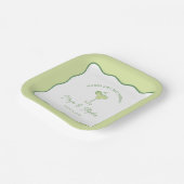 "Margs & Matrimony" Einfache Limone Margarita Wedd Pappteller (Gewinkelt)