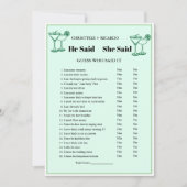 Margs & Matrimony Er sagte SHe Spielkarte Ankündigung (Vorderseite)