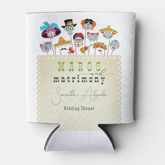 Margs & Matrimony Fiesta Mexican Couples Dusche Dosenkühler (Vorderseite)