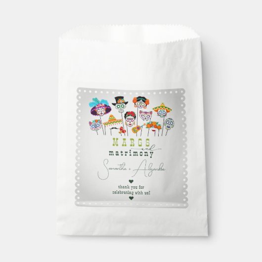 Margs & Matrimony Fiesta Mexican Couples Dusche Geschenktütchen (Vorderseite)