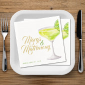 Margs & Matrimony Green & Gold Brautparty Serviette