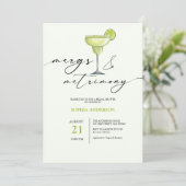 Margs & Matrimony Green Limones Brautparty Einladung (Stehend Vorderseite)