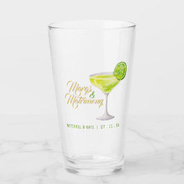 Margs & Matrimony Green Margarita Brautparty Glas