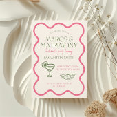 Margs & Matrimony Junggeselinnen-Abschied Hand Dra Einladung