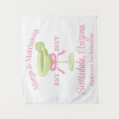 Margs & Matrimony Junggeselinnen-Abschied Hintergr Wandteppich (Vorderseite)