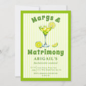 Margs & Matrimony lime green bachelorette Einladung (Vorderseite)