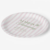 Margs & Matrimony Lime Margarita Bridal Shower Pappteller (Schrägansicht)