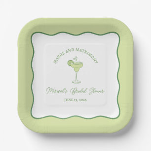 "Margs & Matrimony" Limette Margarita Brautparty Pappteller