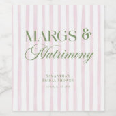 Margs & Matrimony Limon Margarita Brautparty Weinetikett (Einzelnes Label)