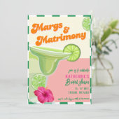 Margs & Matrimony Limones Brautparty Einladung (Stehend Vorderseite)