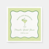 "Margs & Matrimony" Limones Margarita-Brautparty Serviette (Vorderseite)