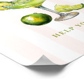 Margs & Matrimony Margarita Bar Sign Poster (Ecke)