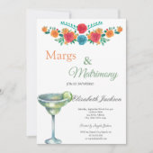 Margs & Matrimony Margarita Brautparty Einladung (Vorderseite)