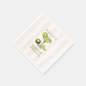 Margs & Matrimony Margarita Bridal Shower Serviette (Ecke)