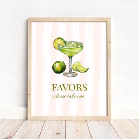 Margs & Matrimony Margarita Bridal Shower Sign Poster