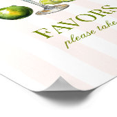 Margs & Matrimony Margarita Bridal Shower Sign Poster (Ecke)