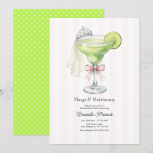 Margs & Matrimony Margarita Cocktail Junggesellinn Einladung