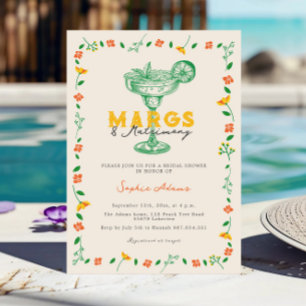 Margs & Matrimony Margaritas Coctail Bridal Dusche Einladung
