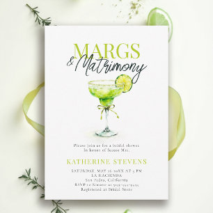 Margs Matrimony Margaritas Lime Chic Brautparty Einladung