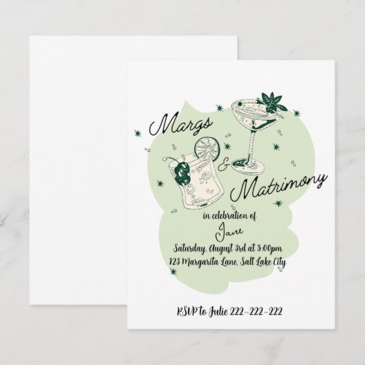 Margs & Matrimony Mitteilungskarte (Vorne/Hinten)