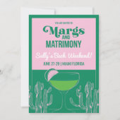 Margs & Matrimony Moderner Junggeselinnen-Abschied Einladung (Vorderseite)