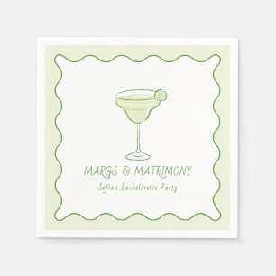 "Margs & Matrimony" Moderner Limoner Junggeselinne Serviette