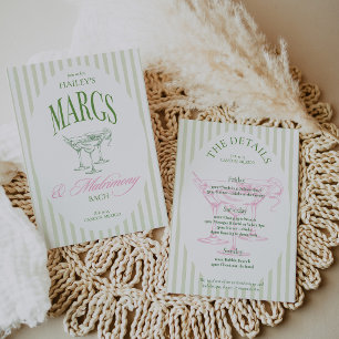 Margs & Matrimony Old Money Junggesellinnen-Abschi Einladung