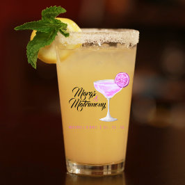 Margs & Matrimony Pink Margarita Brautparty Glas