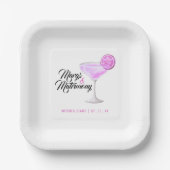 Margs & Matrimony Pink Margarita Brautparty Pappteller (Vorderseite)