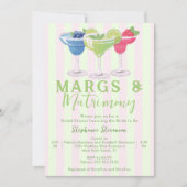 Margs & Matrimony Pink Mint Green Brautparty Einladung (Vorderseite)