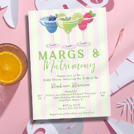 Margs & Matrimony Pink Mint Green Brautparty Einladung