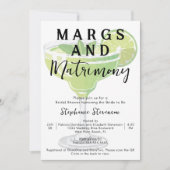 Margs & Matrimony QR Code Margarita Brautparty Einladung (Vorderseite)