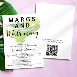 Margs & Matrimony QR Code Margarita Brautparty Einladung