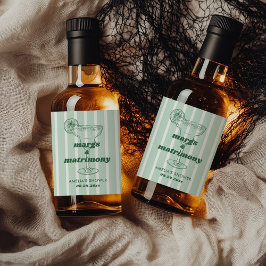 Margs & Matrimony Retro Bachelorette Brautparty Alkoholflaschenetikett