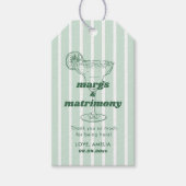 Margs & Matrimony Retro Bachelorette Brautparty Geschenkanhänger (Vorderseite)